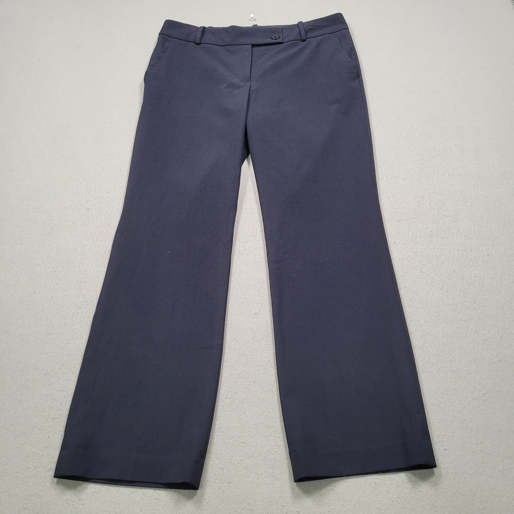 Talbots Petites Signature Navy Blue Dress Pants 8P Straight Leg Career Trousers